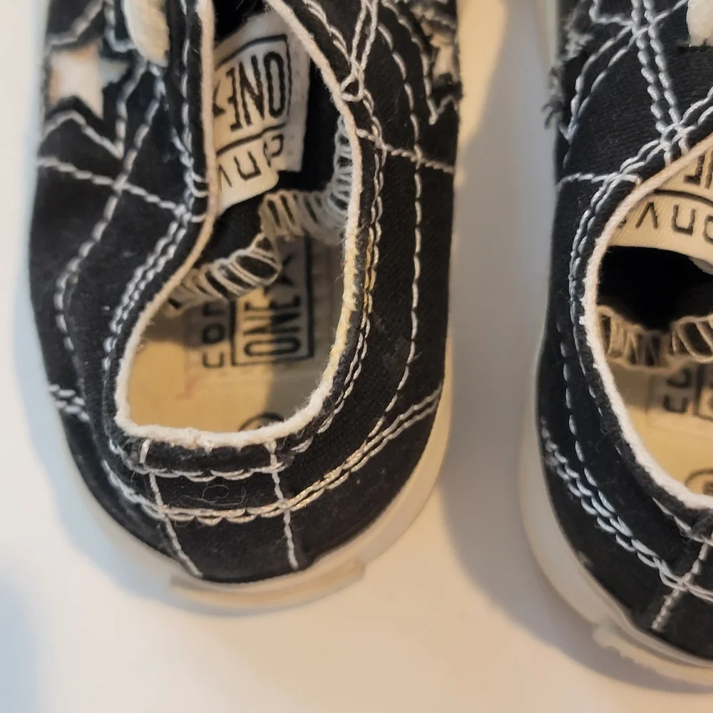 RARE Converse One Star Vintage canvas Black 90's  Size 5 kids youth baby toddler